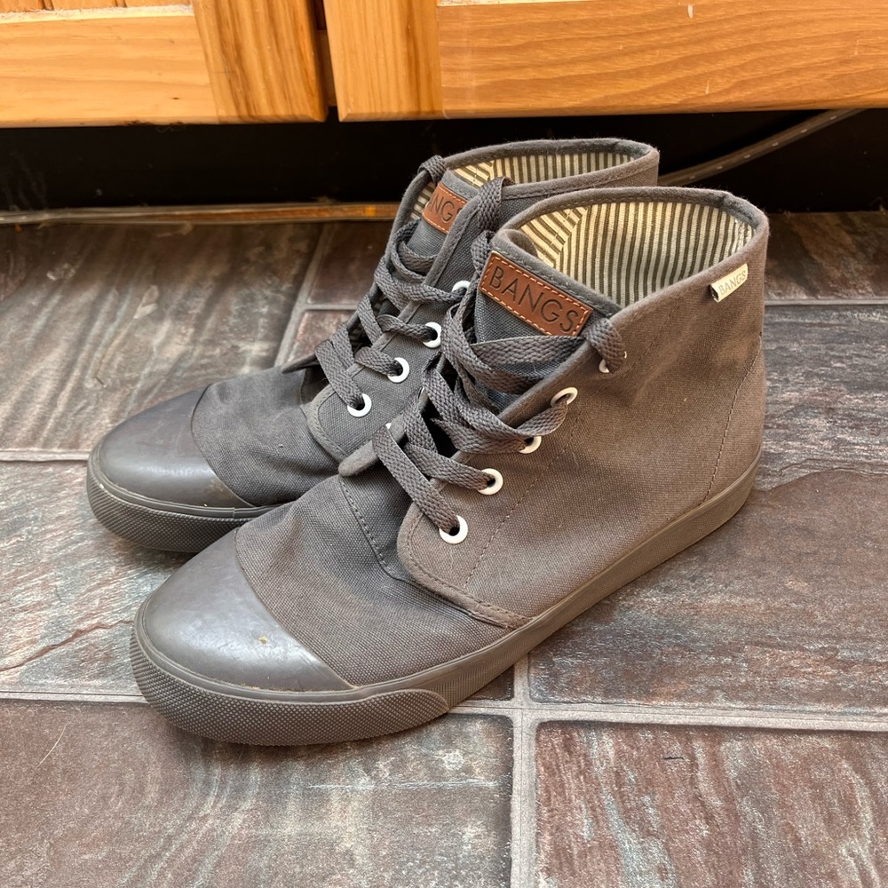 Bangs high top sneakers (color: stonehenge)